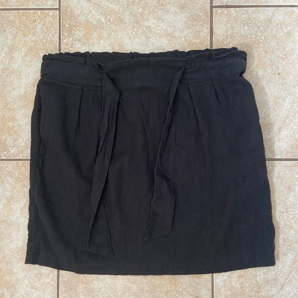 Dynamite Black Linen Mini Skirt - Picture 4 of 7